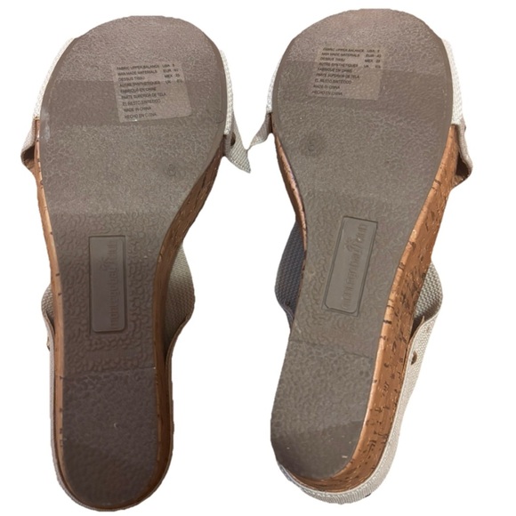 Montego Bay Club Tally Women's 8 Cross Cross Slide Sandal Cork Platform Wedge - Picture 5 of 6
